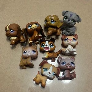 LPS Littlest Pet Shop set of 9 dogs